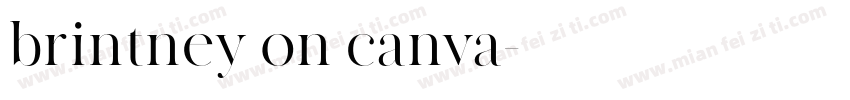 brintney on canva字体转换